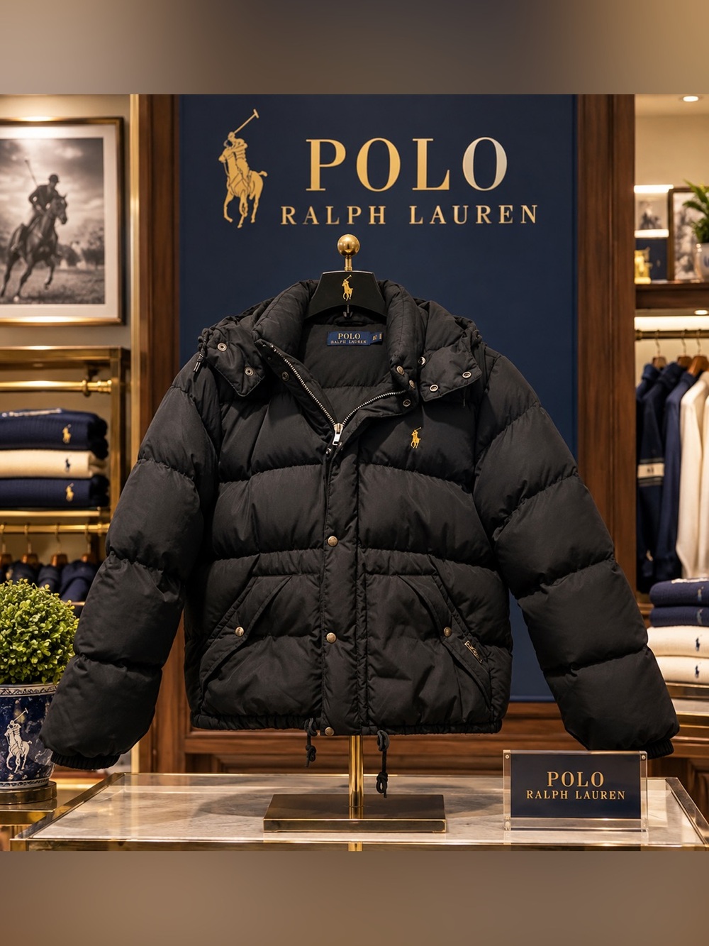 Polo by Ralph Lauren Black Quilted Puffer Jacket